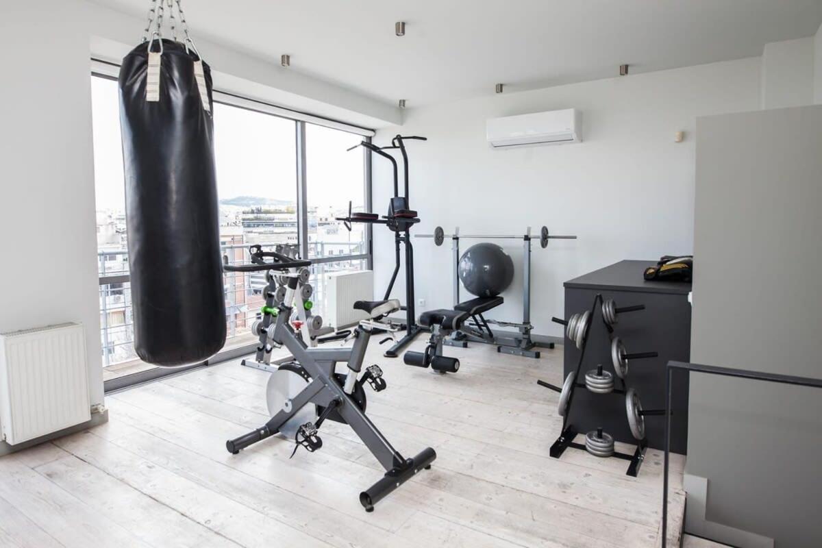 Penthouse With 360 View Of Athens And Private Gym Apartman Kültér fotó