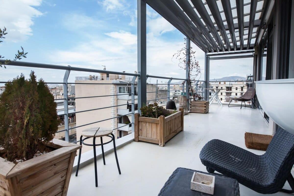 Penthouse With 360 View Of Athens And Private Gym Apartman Kültér fotó
